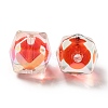 Two Tone UV Plating Rainbow Iridescent Acrylic Beads TACR-D010-02F-3
