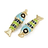 Brass Enamel Pendants X1-KK-L241-23G-02-2