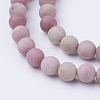 Frosted Natural Rhodonite Round Bead Strands G-G735-09F-6mm-2