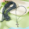 30Pcs Eco-Friendly Korean Waxed Polyester Braided Adjustable Necklace Makings NJEW-TAC0023-05-7
