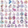 50Pcs Unicorn PVC Waterproof Self-Adhesive Stickers PW-WG96581-01-5