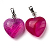 Natural Dyed & Heated Agate Pendants G-I311-A34-3