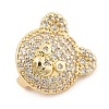 Brass Micro Pave Cubic Zirconia Slide Charms ZIRC-I068-04G-A-2