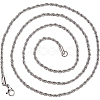 10Pcs 304 Stainless Steel Rope Chain Necklaces for Men Women NJEW-BC0001-07-1