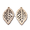 Undyed Wood Pendants X-WOOD-T008-38-2
