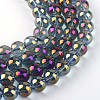Electroplate Glass Beads Strands X-EGLA-Q062-8mm-A03-1