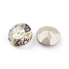 Pointed Back & Back Plated Glass Rhinestone Cabochons RGLA-J012-8mm-001GP-2