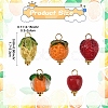 25Pcs 5 Styles Handmade Lampwork Pendants PALLOY-YW00073-3