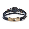 Braided Leather Cord Retro Multi-strand Bracelets BJEW-L616-20C-3