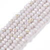 Electroplate Opaque Solid Color Glass Beads Strands X-EGLA-A044-P1mm-L19-1