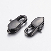 304 Stainless Steel Lobster Claw Clasps Ion Plating(IP) STAS-F148-16x8-08B-2