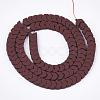 Spray Painted Non-magnetic Synthetic Hematite Beads Strands G-T116-06-21-2