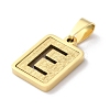 304 Stainless Steel Alphabet Pendants STAS-S152-01G-E-2