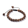 Adjustable Nylon Cord Braided Beaded Bracelets BJEW-JB04708-1