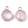Natural Rose Quartz Pendants G-T131-101G-2