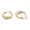 Brass Micro Pave Clear Cubic Zirconia Hoop Earrings EJEW-B006-01G-3
