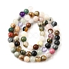 Natural Quartz Crystal & Rhodochrosite & Rose Quartz & Amethyst & Strawberry Quartz & Tourmalinated Quartz/Black Rutilated Quartz Beads Strands G-B143-A01-6mm-3