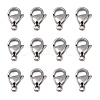 Tarnish Resistant Polished 316 Surgical Stainless Steel Lobster Claw Clasps X-STAS-R072-12A-1