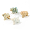 Elephant Natural Gemstone Figurine Display Decoration G-F737-02B-2