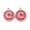 Golden Plated Alloy Enamel Charms X-ENAM-S118-08C-1
