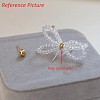 Brass Stud Earring Findings KK-G518-01P-2