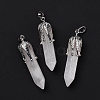 Natural Quartz Crystal Big Pointed Pendants G-E059-03AS-09-2