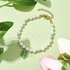 6mm Round Shell Pearl Beaded Bracelets BJEW-TA00511-2