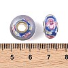Lampwork & Brass Core European Beads LAMP-P019-01P-32-3