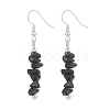 Natural Obsidian Chips Beaded Jewelry Set X-SJEW-JS01232-01-5