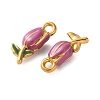 304 Stainless Steel Enamel Pendants STAS-B100-04G-02-2