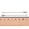 201 Stainless Steel Eyepin Pin Clutch Brooch Findings STAS-D266-01P-02-3