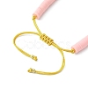 MIYUKI Glass Seed Rectangle Charm Bracelet BJEW-MZ00037-01-3