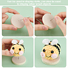 12Pcs 4 Styles Flat Round Wooden Doll Stands Display Holder DIY-GA0007-28-3