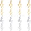 8Pcs 201 Stainless Steel Links & 8Pcs 201 Stainless Steel Pendants STAS-UN0032-38-1