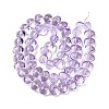 Transparent Electroplate Glass Beads Strands EGLA-N012-06B-3