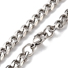 304 Stainless Steel Cuban Link Chain Necklaces for Men NJEW-B117-01E-P-1