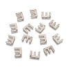Tarnish Resistant 304 Stainless Steel Letter Charms X-STAS-O072-E-2