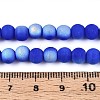Frosted Opaque Glass Beads Strands GLAA-T032-P6mm-MBB11-4