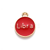 Alloy Enamel Pendants X-ENAM-S124-01B-07K-3