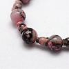 Natural Rhodonite 3-Hole Guru Bead Strands G-K149-13-2