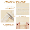 2 Cards 2 Styles Polycotton Pleated Elastic Lace Ribbon OCOR-FG0001-69A-4
