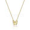 Brass Initial Pendant Box Chain Necklaces for Women FS-WG5C822-23-1