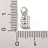 Initial Letter Brass with Cubic Zirconia Charms KK-Q814-26B-P-3