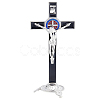 Alloy Enamel Saint Benedict Crucifix Display Decorations AJEW-WH0752-416A-1