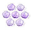 Transparent Spray Painted Glass Beads GLAA-Q089-003-G005-2