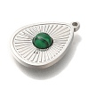 Synthetic Malachite Pendants STAS-P371-004P-2