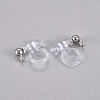 304 Stainless Steel and Plastic Clip-on Earring Findings STAS-G225-27P-1