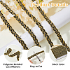 Polyester Braided Lace Ribbons OCOR-WH0105-181C-4