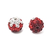 Handmade Polymer Clay Rhinestone Beads RB-CBAFAF8-01H-2