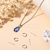 Anti-Tarnish 4Pcs 925 Sterling Silver Teardrop Pendant Bails with Ball Head Pins STER-BBC0001-92-4